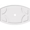 Ekena Millwork Kailey Architectural PVC Ceiling Medallion, 40"W x 26 5/8"H x 3"ID x 21 1/2"C x 1"P, One-Piece CMP40X26KY-03000 - alternate 1